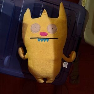 Yellow Plush Ugly doll Toy with Pink and Blue Accents